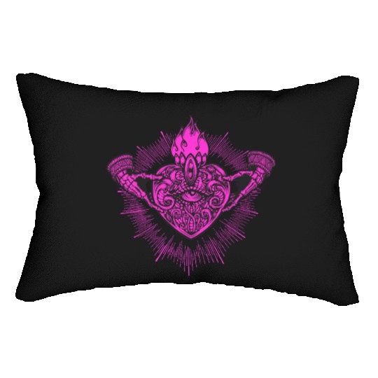Sacred Heart Claddagh Symbol Pink Lumbar Pillows