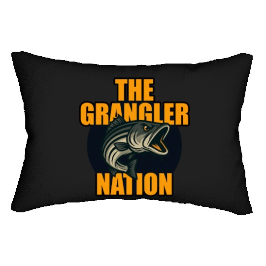 Grangler Nation (Striped Bass) Lumbar Pillows
