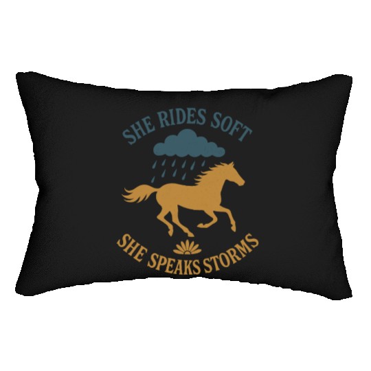 Soft Cowgirl Floral Rodeo Western Aesthetic Horse Lumbar Pillows
