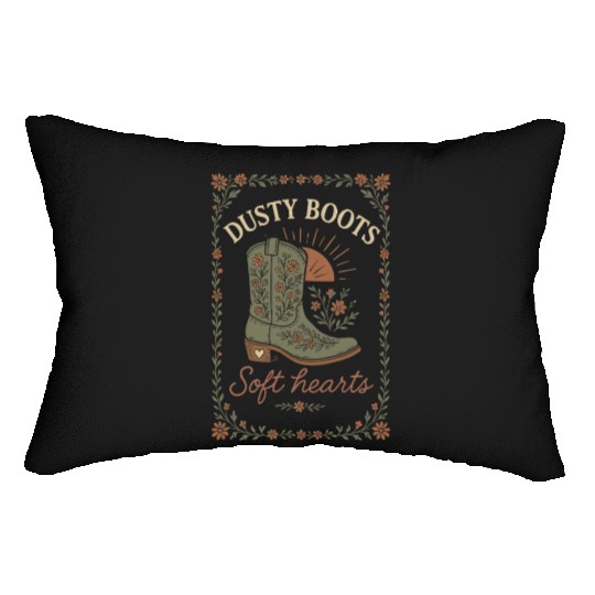 Soft Cowgirl Floral Rodeo Western Aesthetic Horse Lumbar Pillows