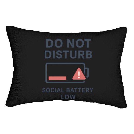 Do Not Disturb Social Battery Low Lumbar Pillows