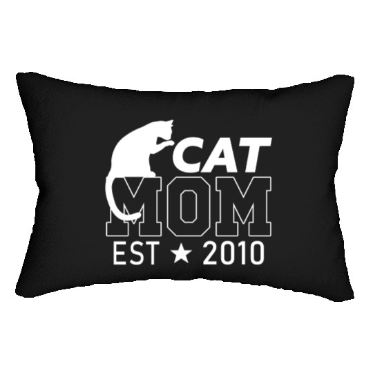 Cat Mom Since 2010 | Cat Lover gift Lumbar Pillows
