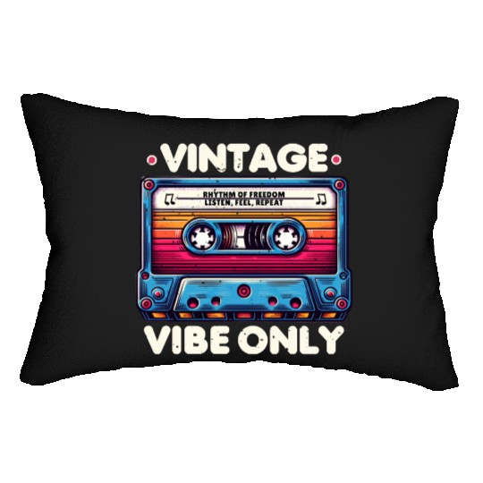 Vintage Cassette Tape Design Lumbar Pillows