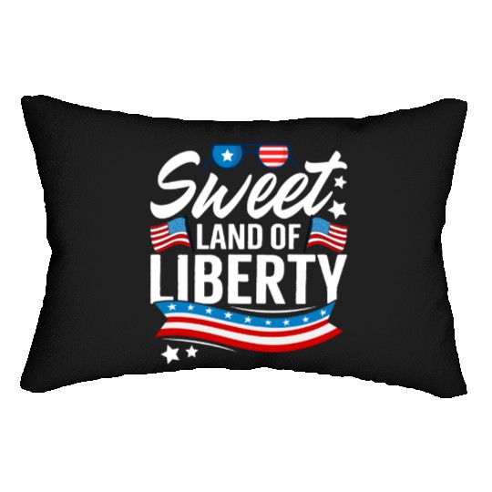 Sweet Land of Liberty Independence day Lumbar Pillows