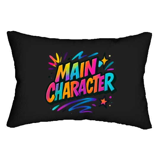 Main Character Energy Lumbar Pillows – Colorful Graffiti St