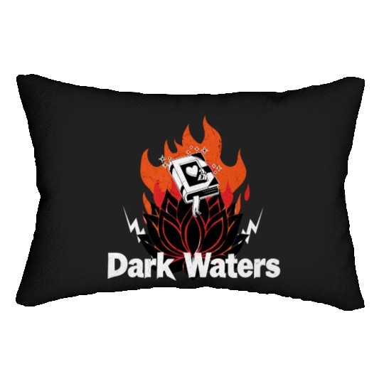 Black Lotus Heart Fire Rock Lumbar Pillows
