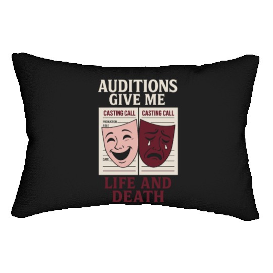 Theater Kid Drama Club Musical Theater Nerd Stage Lumbar Pillows