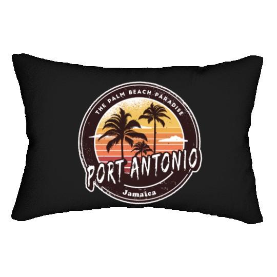 Port Antonio Jamaica - Caribbean Island Paradise Lumbar Pillows