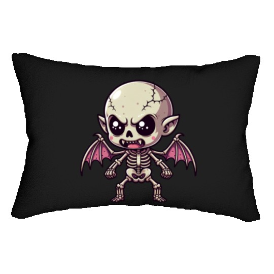 Cute Vampire Skeleton – Bat-Winged Monster Lumbar Pillows