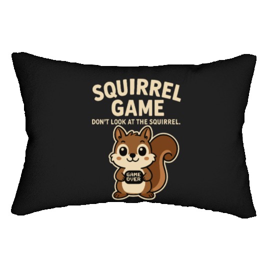 Funny Squirrel Game Meme Lumbar Pillows