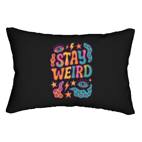 Stay Weird – Funky Retro Design Lumbar Pillows