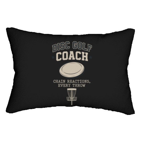 Disc Golf Coach Lumbar Pillows Disc Golf Instructor Frisbee