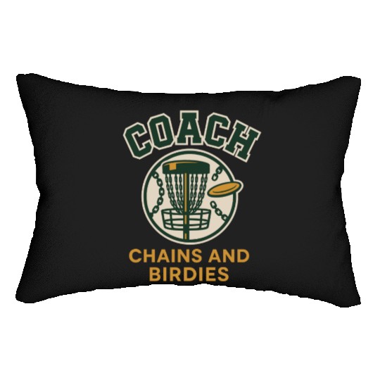 Disc Golf Coach Lumbar Pillows Disc Golf Instructor Frisbee