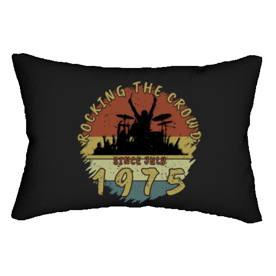 50th Birthday Rocking the crowd DRM 07/1975 Lumbar Pillows