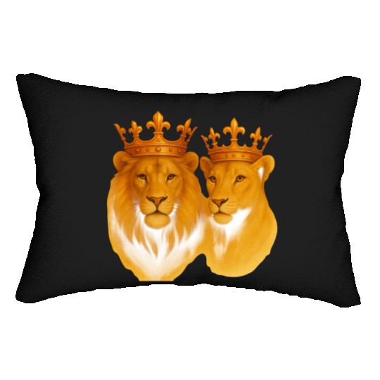 Royal Bond: The King & Queen of the Wild Lumbar Pillows