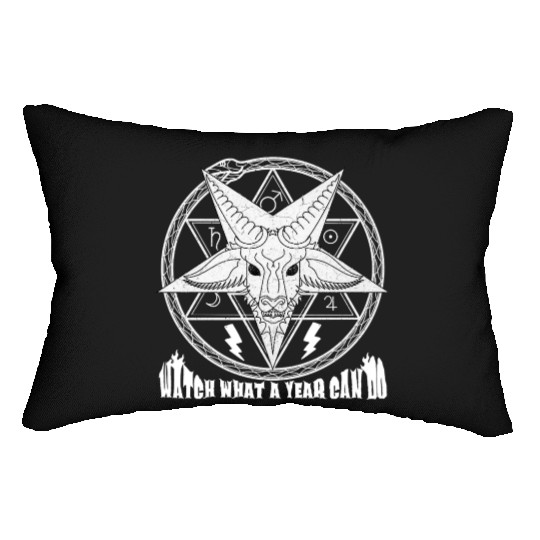 Mystic Goat Pentagram Design Lumbar Pillows