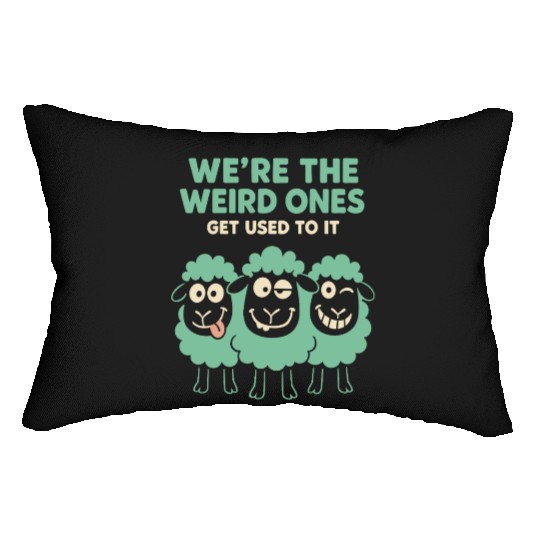 Funny Black Sheep Cousin Quirky Family Outcast Lumbar Pillows