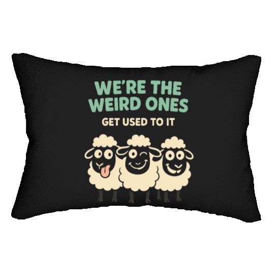 Funny Black Sheep Cousin Quirky Family Outcast Lumbar Pillows
