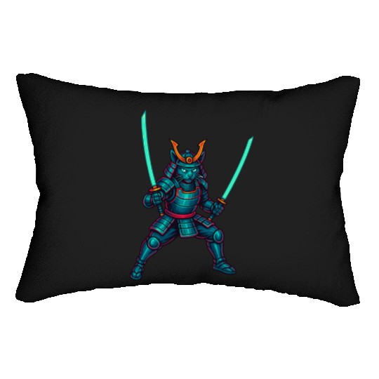 Legendary Samurai Cat – Epic Warrior Design” Lumbar Pillows