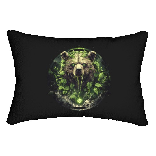 Mystical Natural Bear Magic Spiritual Force Lumbar Pillows