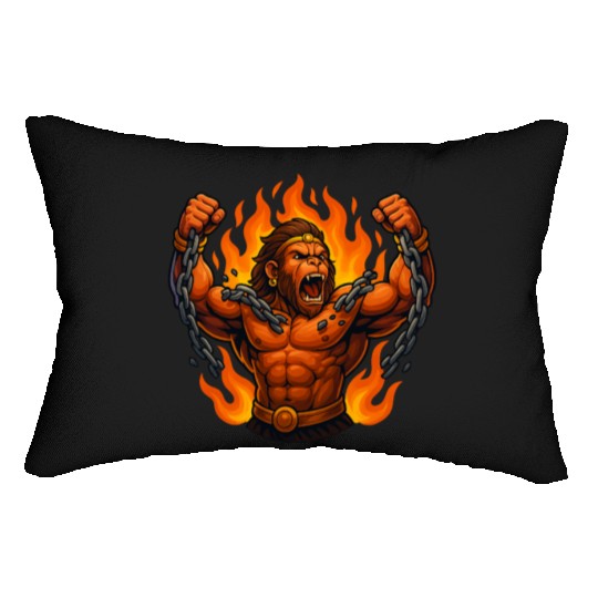 Chain-Breaking Warrior – Symbol of Strength Lumbar Pillows