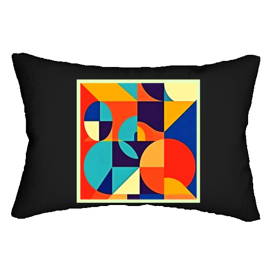 Colorful Modern Geometry Lumbar Pillows