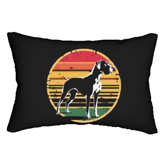Retro Vintage Great Dane Dog Lover Gifts for Men Lumbar Pillows