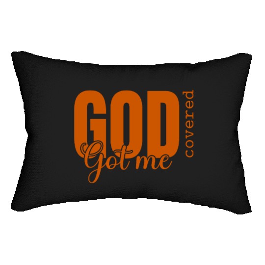 God Got Me Covered - Faith-Based Christian Apparel Lumbar Pillows