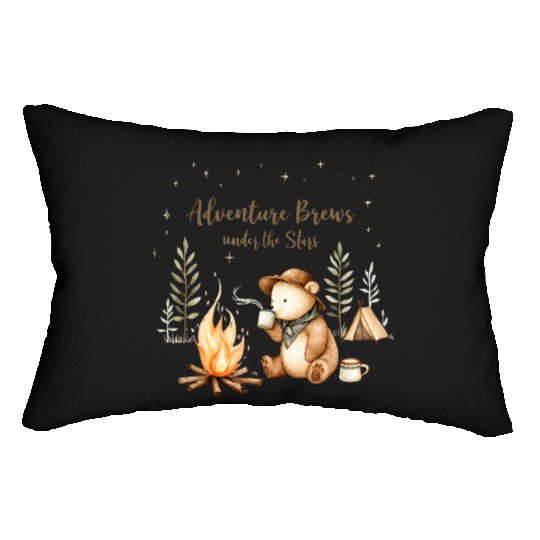 Adventure Brews Bear - Cozy Camp Night Lumbar Pillows