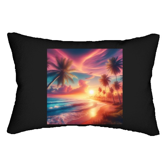 Tropical Sunset Bliss Lumbar Pillows