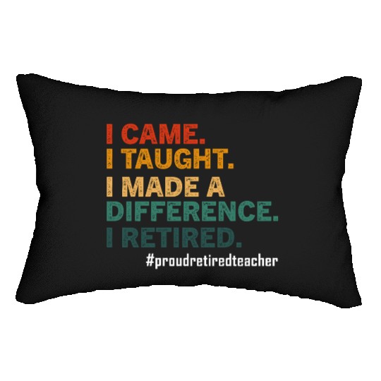 Funny Retired Teacher Retirement 2025 Teachers Day Lumbar Pillows