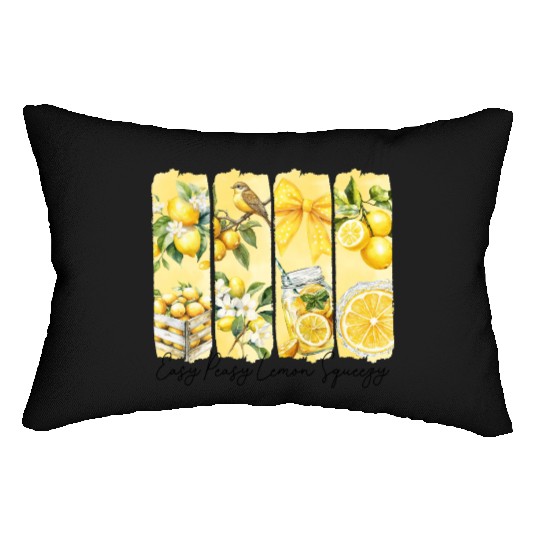 Summer Lemon Easy Peasy Lumbar Pillows