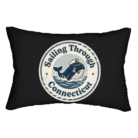 Connecticut Whale Captain Design Lumbar Pillows