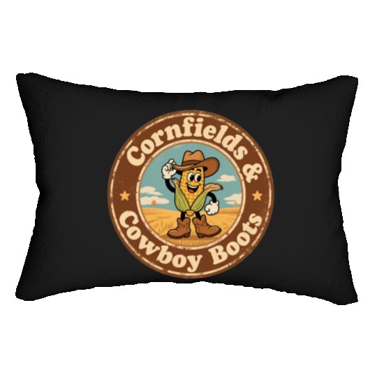 Heart of Nebraska Cornfield Charm Vintage Style Lumbar Pillows