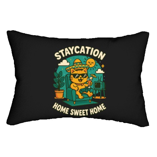 Cool cat - Holidays at home relaxation Lumbar Pillows