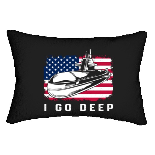 Patriotic American Submarine Veteran Lumbar Pillows