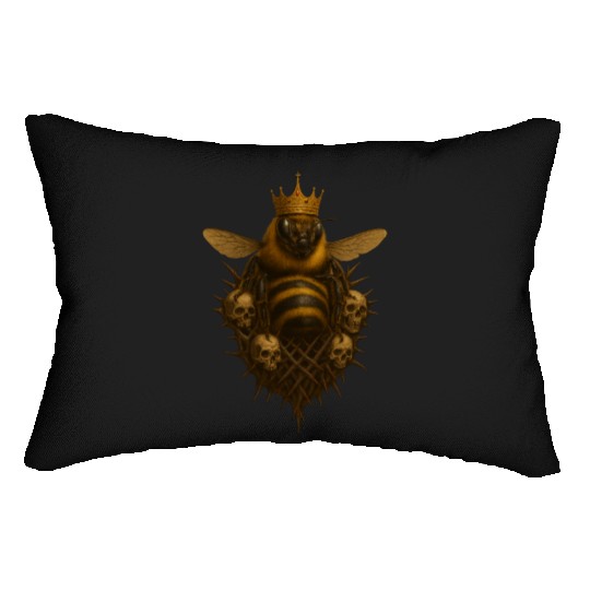 Queen Bee - Gothic Insect Ruler Lumbar Pillows