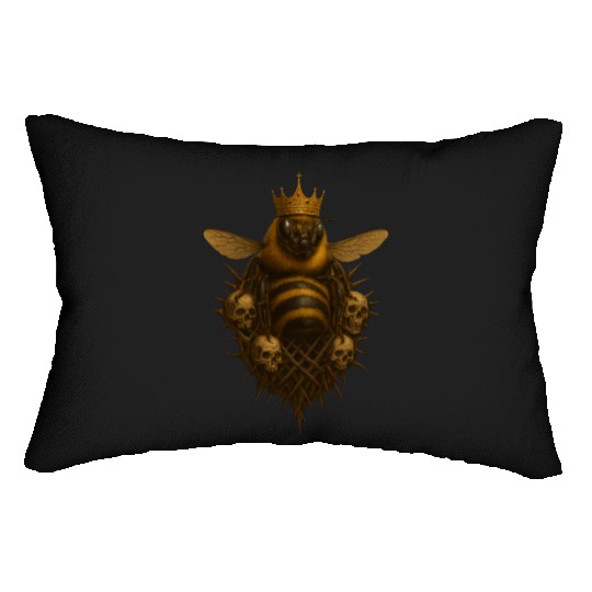 Queen Bee - Gothic Insect Ruler Lumbar Pillows