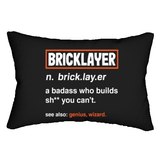 Bricklayer Definition Genius Wizard Humor Lumbar Pillows