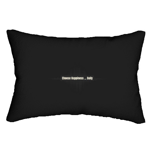 Choose Happiness Soundwave - Music Therapy Gift Lumbar Pillows