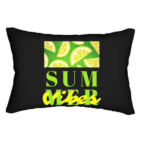 Lemon Fresh Summer Mood – Minimalist Citrus Art Lumbar Pillows