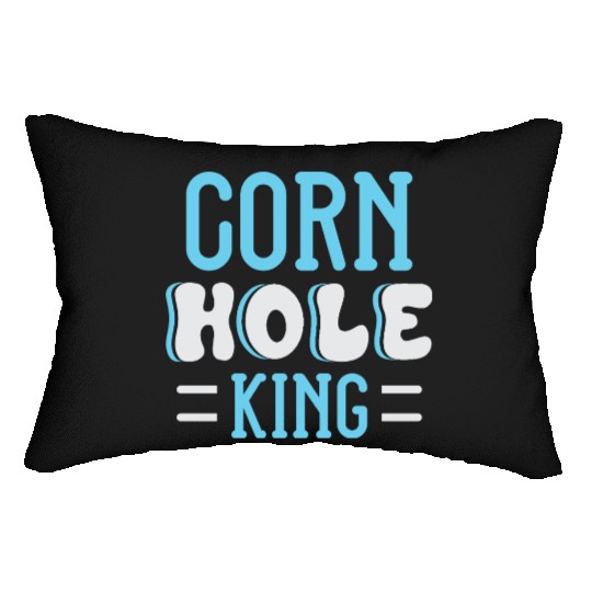 Cornhole King Distressed Badge Lumbar Pillows