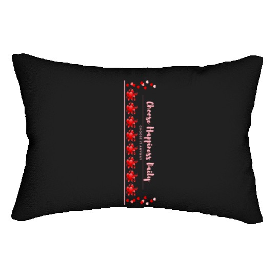 Choose Happiness Love Design - Self Love Heart Art Lumbar Pillows