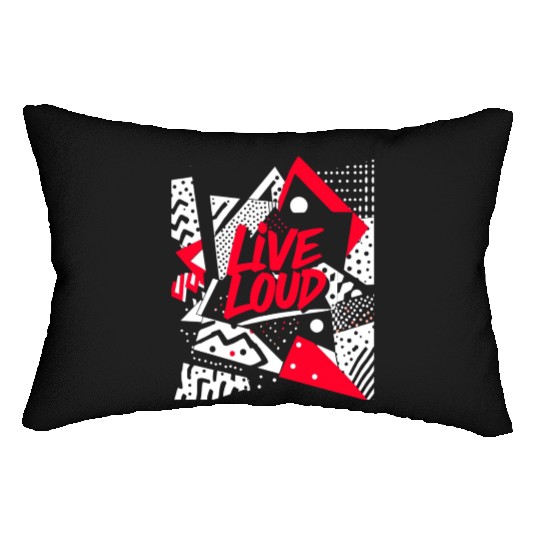 Live Loud Bold Typography Lumbar Pillows