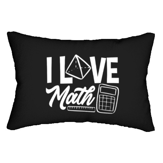 Math Teacher I Love Math Geometric Vibes Lumbar Pillows