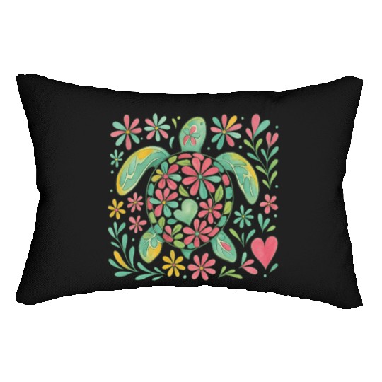 Summer Vacation Sea Turtle Lumbar Pillows