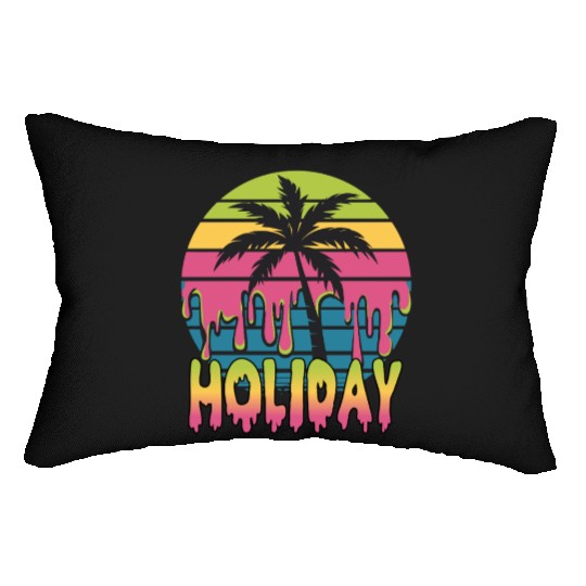 Vibrant Tropical Holiday Vibes With Sunset and Lumbar Pillows