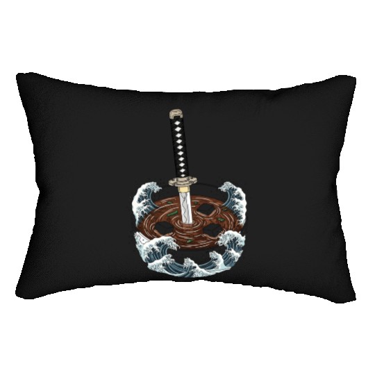 Katana Miso Bowl: Samurai Soup Lumbar Pillows