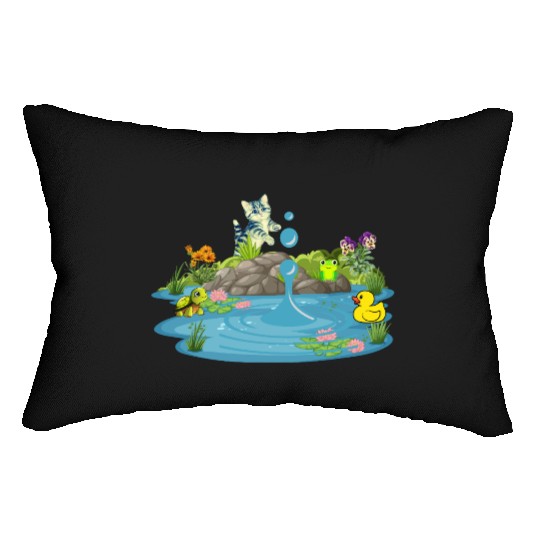 Life & Nature (At the pond) Lumbar Pillows