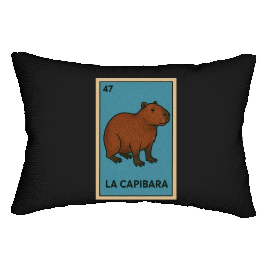 LA CAPIBARA - THE CAPYBARA - LOTERÍA CARD Lumbar Pillows